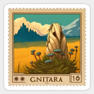 MTG - Plains Stamp - Gnitara - Postage Stamp Series Sticker